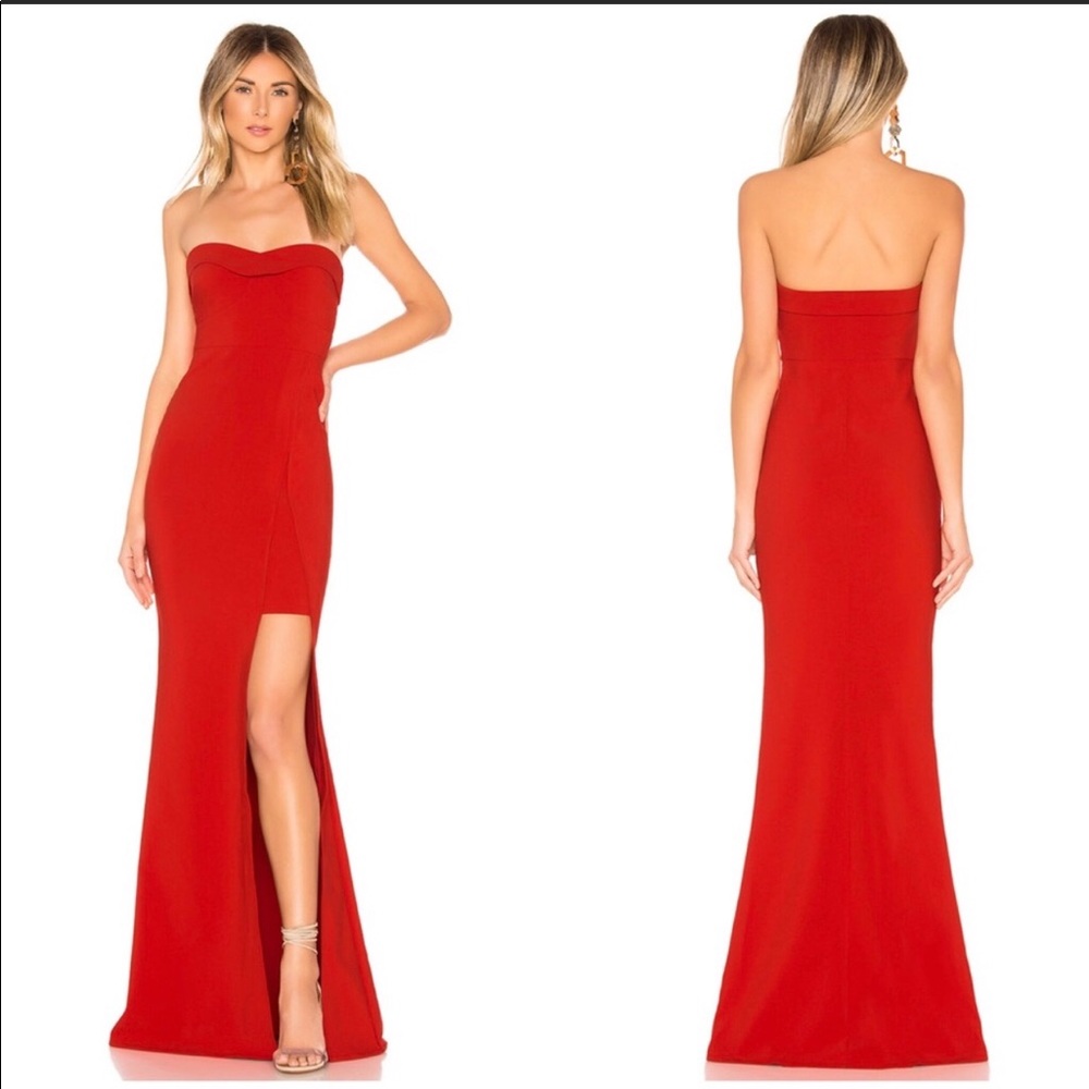 NWT Likely Revolve Ella Red Gown Maxi Dress